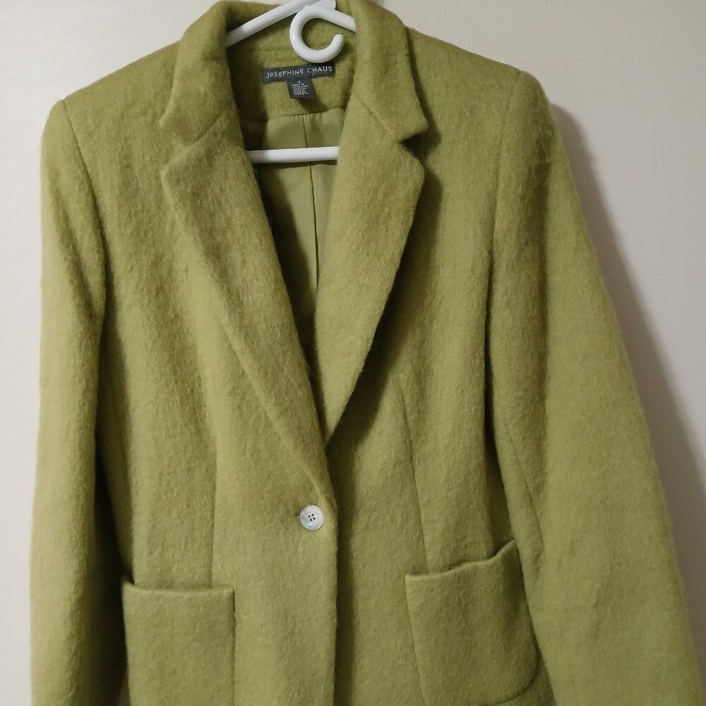 Josephine Chaus Light Green Wool/Mohair Blend Blazer Sz 8